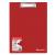 Доска-планшет Brauberg Contract сверхпрочная с прижимом А4 313х225мм пластик 1,5мм красная