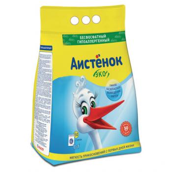 Порошок стиральный для всех типов стирки 4кг Аистенок Волшебный вихрь бесфосфатный