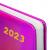 Ежедневник датированный 2023 А5 138x213мм Brauberg Holiday под кожу зеркальный фиолетовый