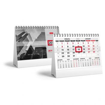 Календарь-домик настольный на гребне с бегунком 2024г 160х105мм Красно-черный Hatber