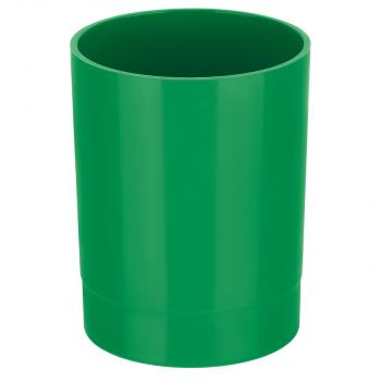 Стакан для ручек Стамм Лидер пластиковая круглая зеленая