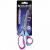 Ножницы Brauberg Universal 216мм бирюзово-фиолетовые ассиметричные ребристые резиновые вста