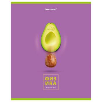 Тетрадь предметная Brauberg Avocado 48л глянцевый лак Физика клетка