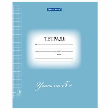 Тетрадь А5 (136х202 мм) 18л клетка с полями офсет 5-КА