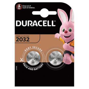 Батарейки DURACELL Lithium, CR2032, литиевые, КОМПЛЕКТ 2 шт., в блистере