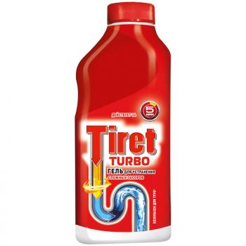 Средство для труб 500мл Tiret Turbo гель 