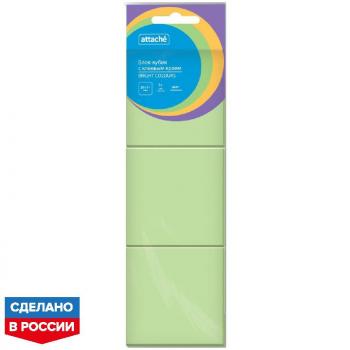 Стикеры 38х51 с кл.краем 100лх3шт Bright colours салатовый