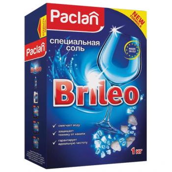 Соль от накипи в посудомоечных машинах 1кг Paclan Brileo 