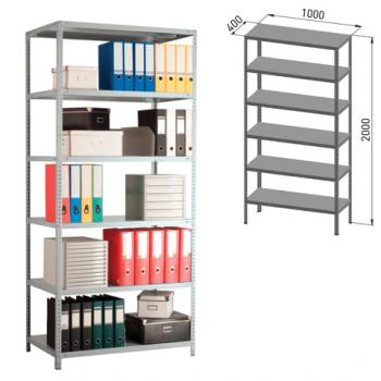 Стеллаж металлический 2000х1000х400мм 6 полок MS 200/100х40/6 Практик MS