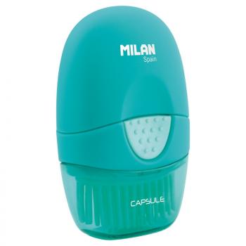 Ластик овальный Milan Capsule 62х28х12мм пластик.чехол с щёткой ассорти термопласт.каучук