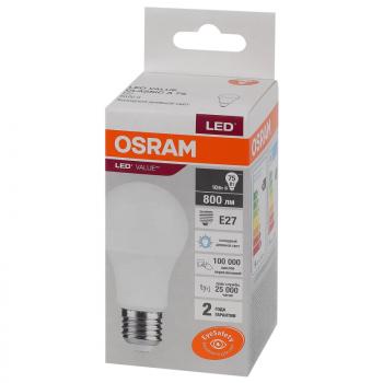 Лампа светодиодная Osram LED Value A груша 10Вт E27 6500K 800Лм 220В