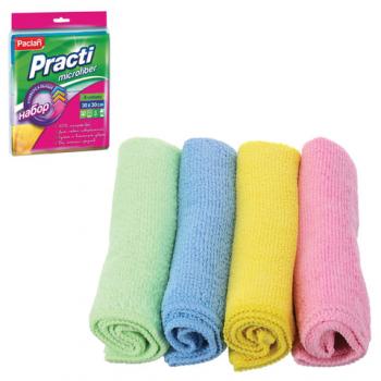 Салфетка для бытовых нужд микрофибра Paclan Practi Microfiber 30х30 4шт/уп 410260