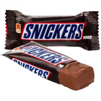 Шоколадный батончик Snickers миниc, 1кг