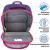 Рюкзак Brauberg Classic легкий каркас премиум материал Graceful cat фиолетовый 37х32х21см