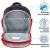Рюкзак Brauberg Classic легкий каркас премиум материал Motorbike черный 37x32х21см