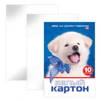 Картон белый А4 10л Hatber VK мелованный