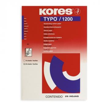 Бумага копировальная А4 Kores 20л синяя 1200 пачка 7529079