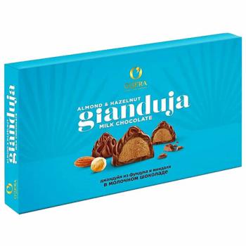 Конфеты шоколадные O'ZERA "Gianduia" с шоколадной пастой из фундука и миндаля, 220 г