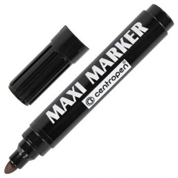 Маркер перманентный универсальный ЧЕРНЫЙ CENTROPEN "Maxi Marker", 2-4 мм