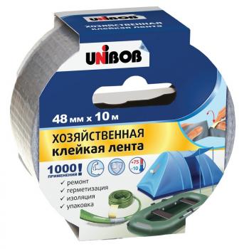 Клейкая лента (скотч) 48х10м армированная Хозяйственная Unibob 