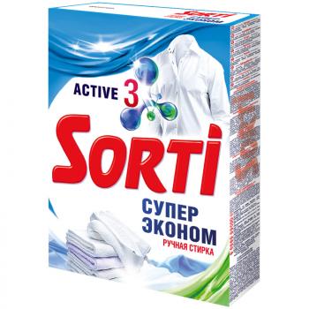 Порошок стиральный 350гр ручная стирка Sorti (Сорти) Супер эконом/24