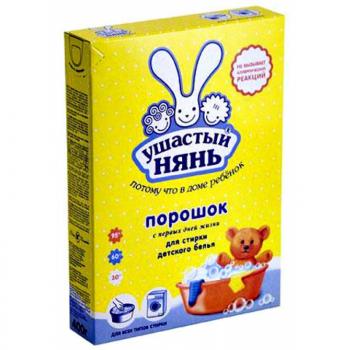 Порошок стиральный 400гр атомат Ушастый нянь для детского белья   1011