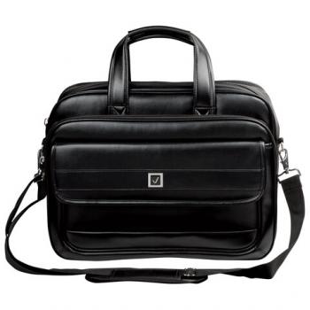 Сумка 310х410х150мм Brauberg Dandy кожзам черный отделение для планшета 15,6"